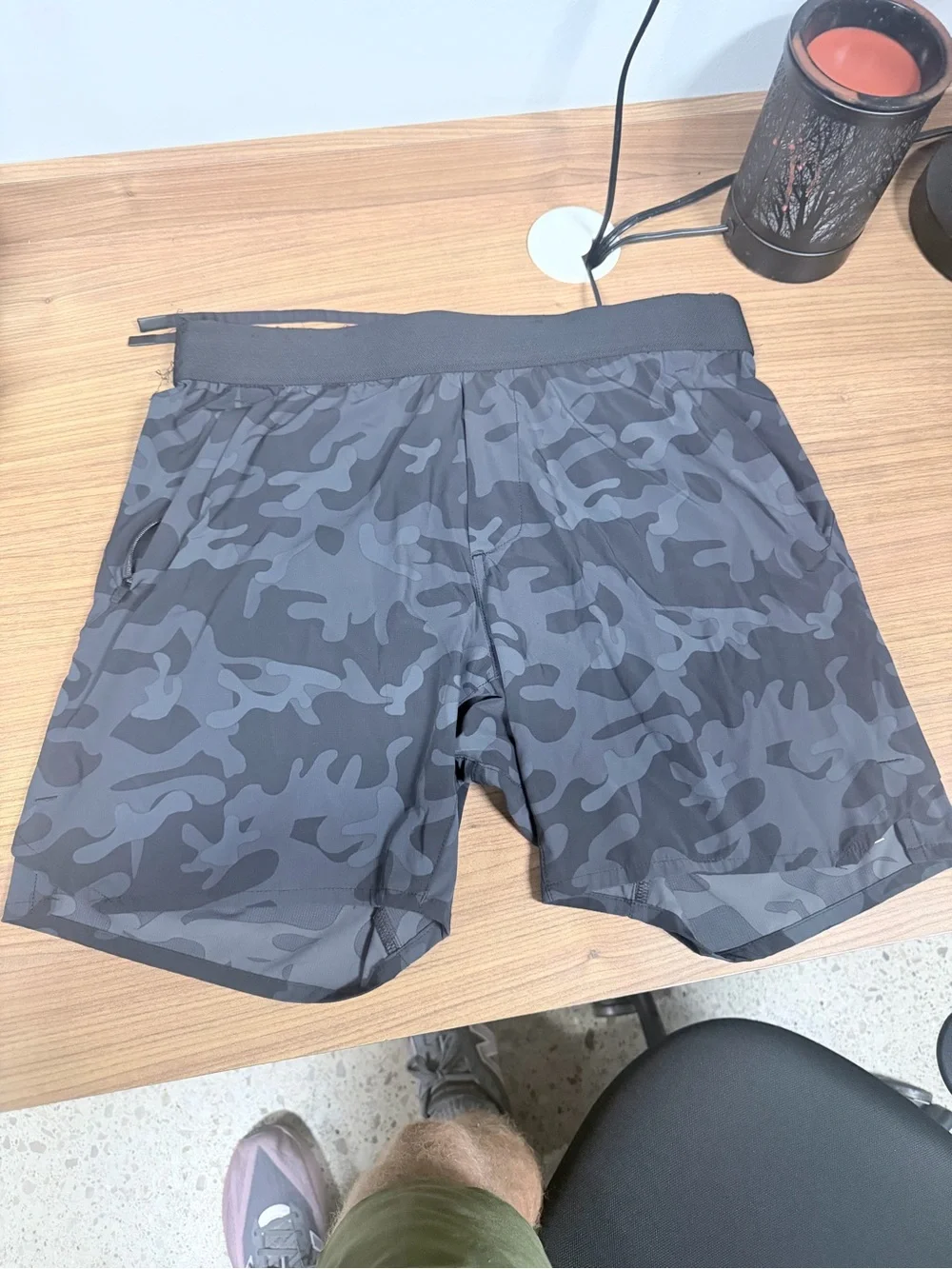 Ten Thousand Men's Gray Camo 5 inch unlined Interval Shorts